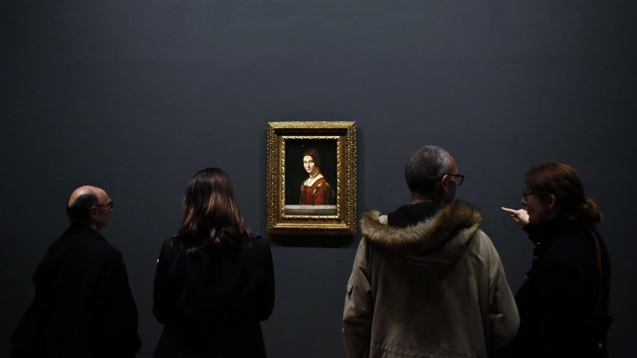 "Ferronnière" von Leonardo Da Vinci im Louvre.