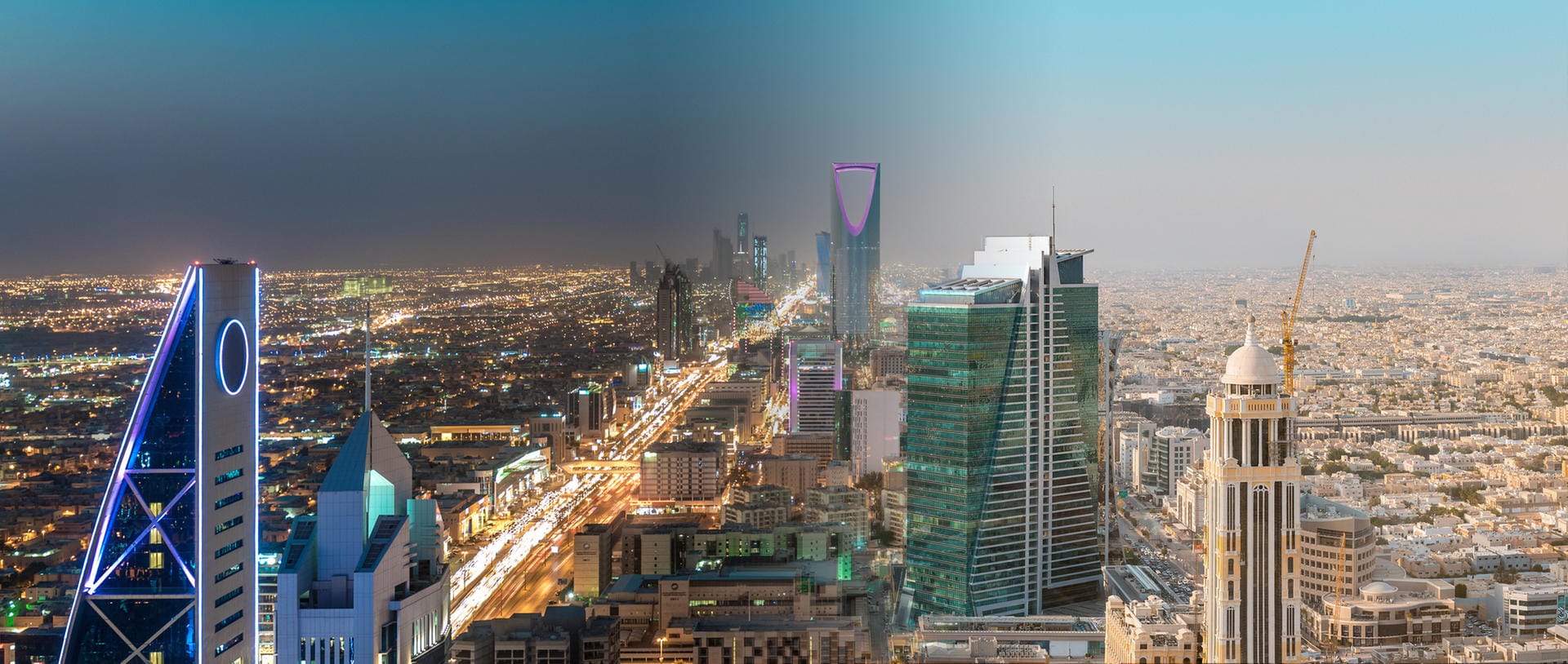 Die Hauptstadt Riad: Die Metropole mit 5,1 Millionen Einwohnern liegt auf einem Wüstenplateau in Saudi-Arabien. Das Stadtbild ist geprägt von gigantischen Wolkenkratzern.