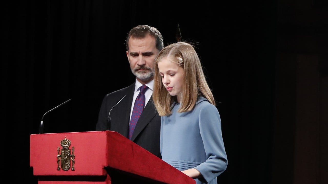 Kronprinzessin Leonor von Spanien an ihrem 13.
