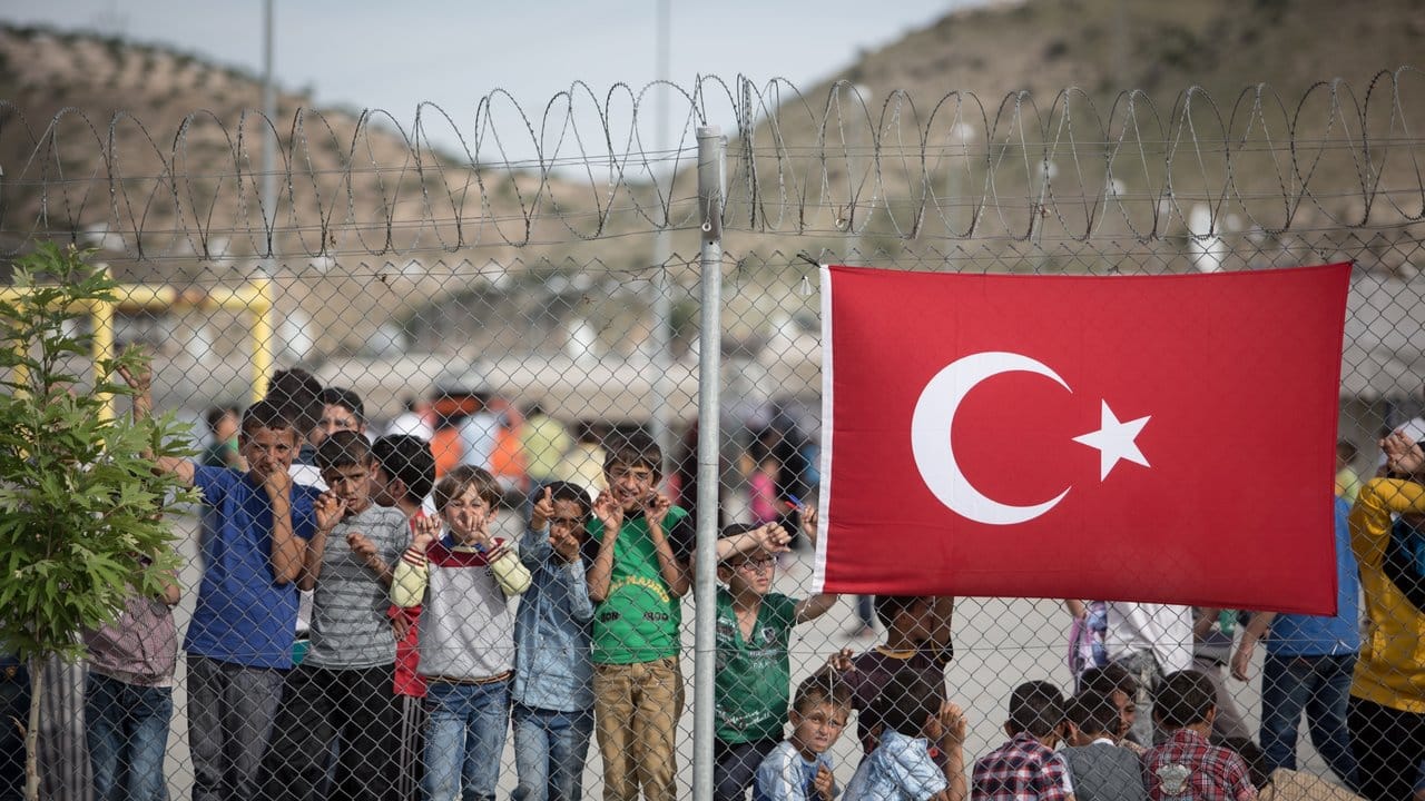 Faustpfand für Präsident Erdogan? Kinder in einem türkischen Flüchtlingslager in Gaziantep.
