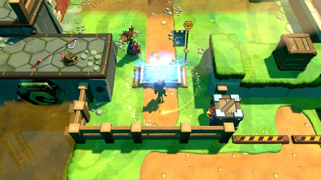 In der dreidimensional gestalteten Oberwelt lösen Spieler Rätsel und Aufgaben und schalten so weitere 2D-Level im Untergrund frei.