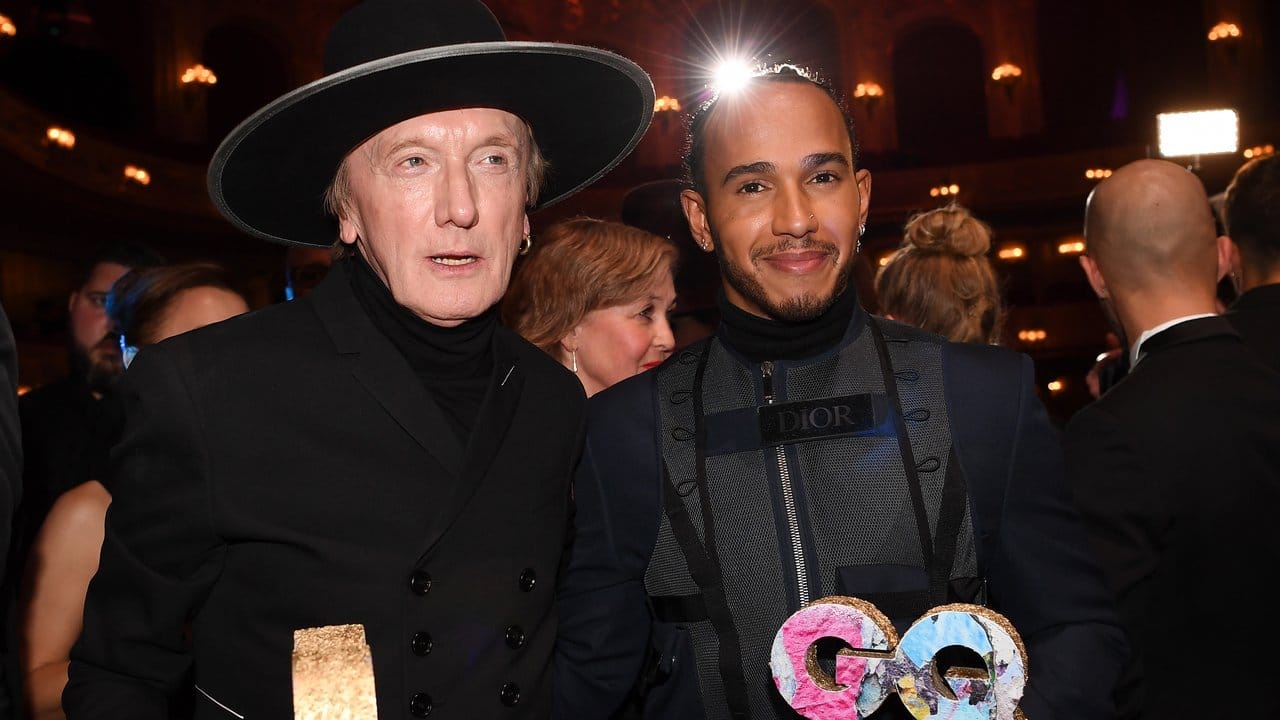 Zwei Männer, zwei Preise: Marius Müller-Westernhagen (Kategorie Legend) und Lewis Hamilton (Kategorie Creativity & Design). Zwei Männer, zwei Preise: Marius Müller-Westernhagen (Kategorie Legend) und Lewis Hamilton (Kategorie Creativity & Design).