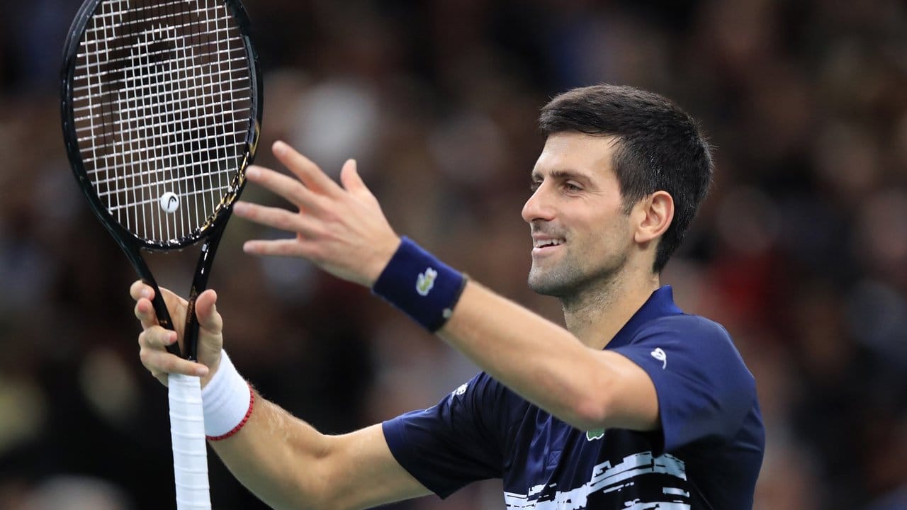 Novak Djokovic gewann gegen Turnier-Debütanten Matteo Berrettini mit 6:2, 6:1.