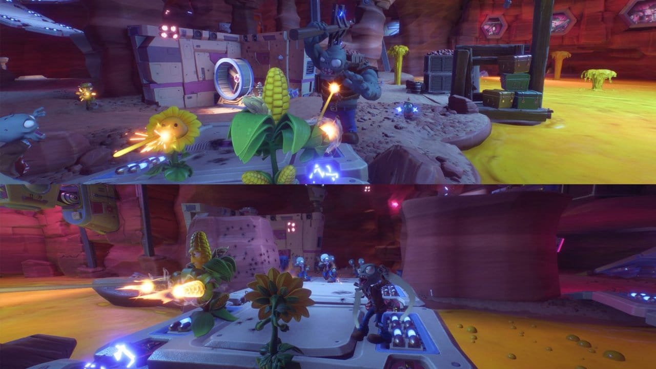 Splitscreen: Auf der Xbox One und der Playstation 4 können Spieler von "Plants vs. Splitscreen: Auf der Xbox One und der Playstation 4 können Spieler von "Plants vs.