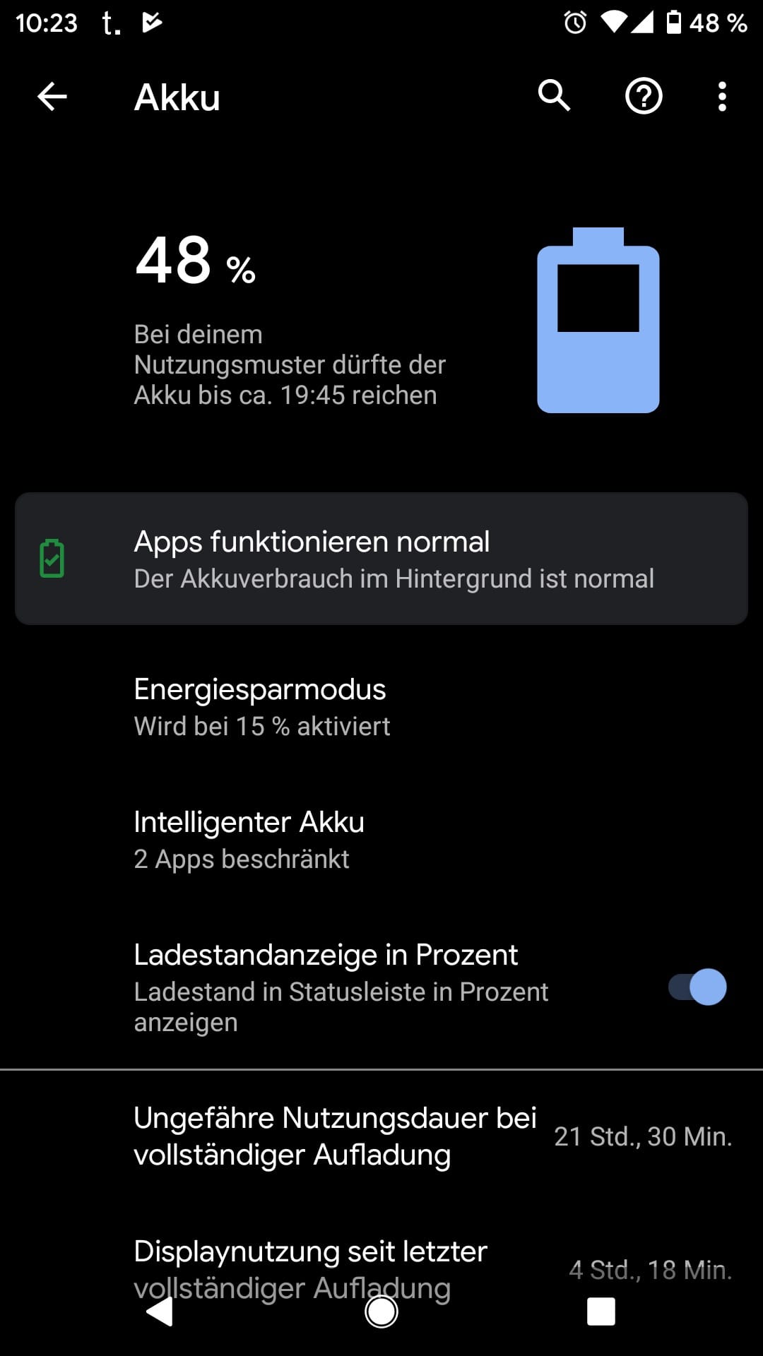 Akkutricks mit Android 10