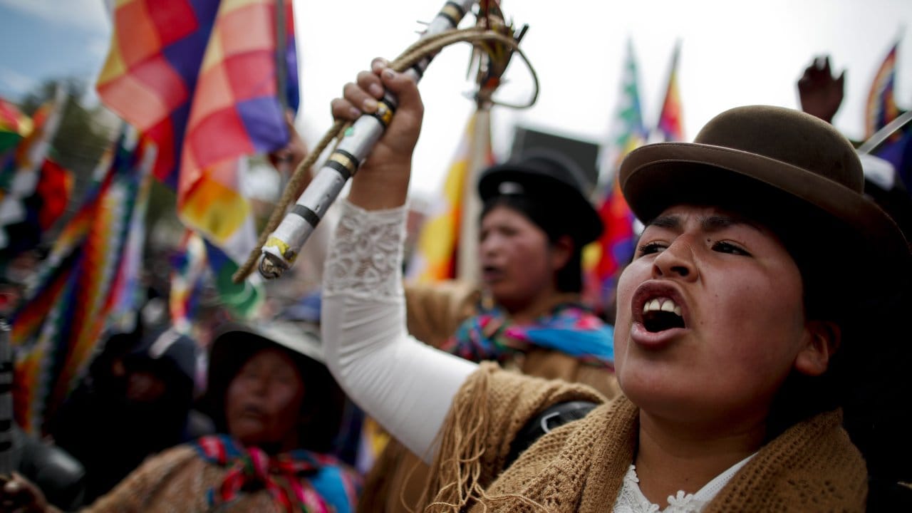 Morales hatte nicht nur Gegner: Unterstützer des ehemaligen Präsidenten bei einer Demonstration in La Paz.