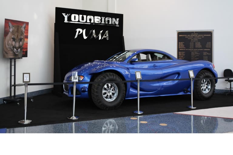 Youabian Puma: Der Kleinstserien-Crossover aus Kalifornien (USA) soll umgerechnet rund 800.000 Euro kosten. Ob das Auto je verkauft wurde, ist nicht bekannt.