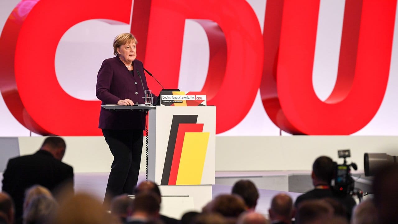 Bundeskanzlerin Angela Merkel, spricht beim CDU-Bundesparteitag.