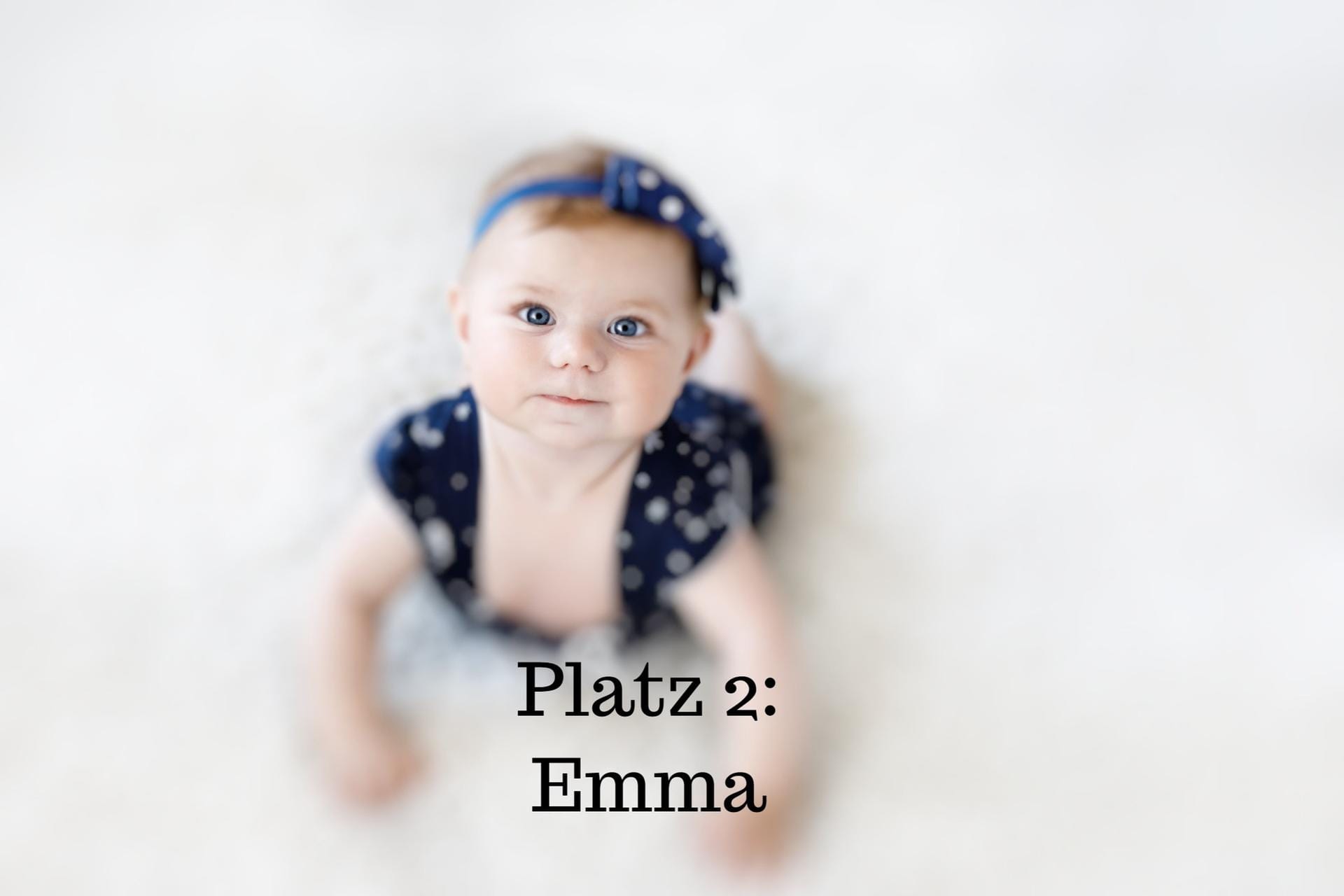 Platz 2: Emma – Der Name bedeutet "die Große" oder "die Allumfassende". Die Herkunft ist althochdeutsch.