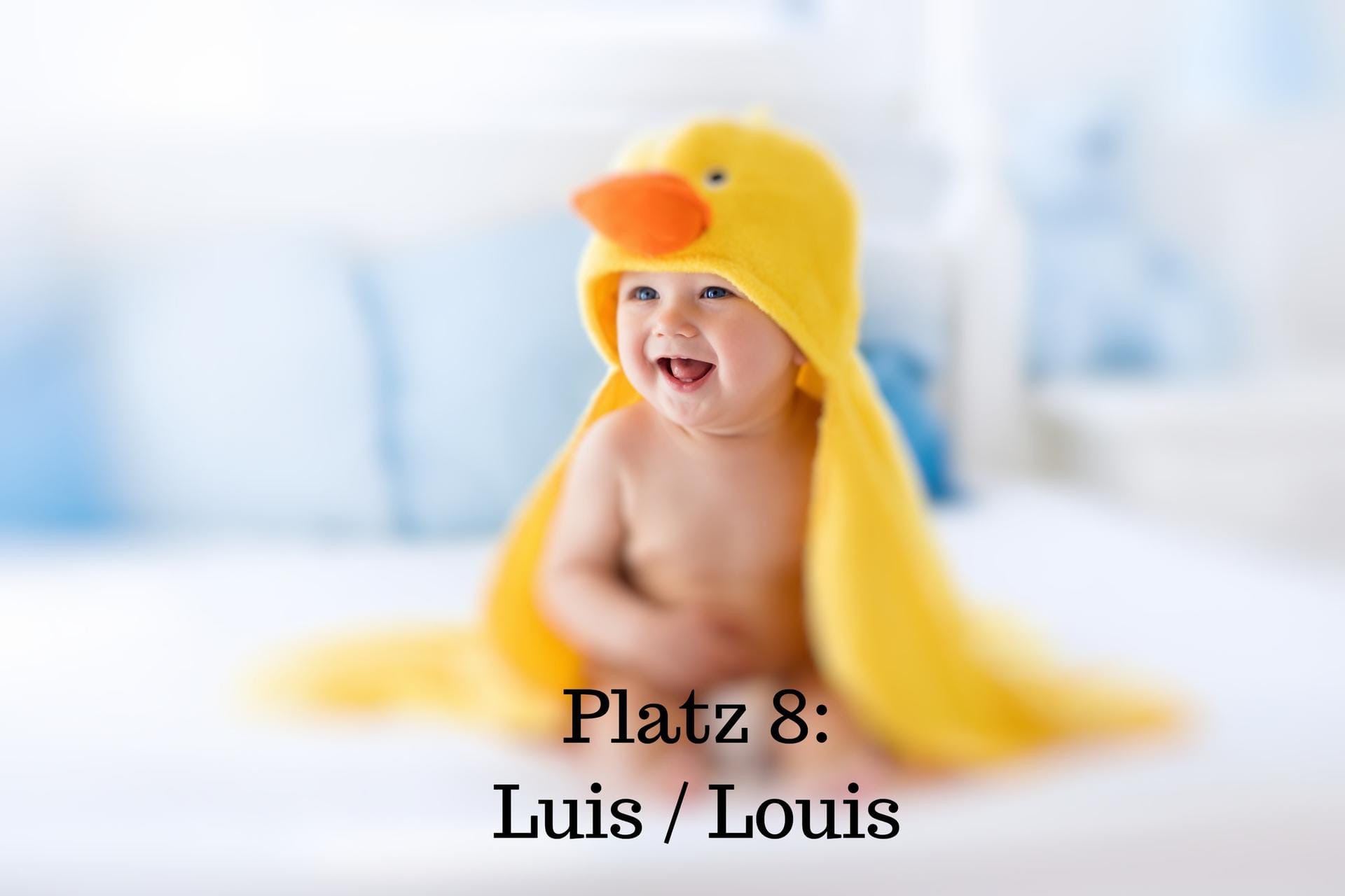 Platz 8: Luis oder Louis – Der Name ist die spanische Variante von Ludwig und hat damit einen althochdeutschen Ursprung. Übersetzt heißt er "der berühmte Krieger".