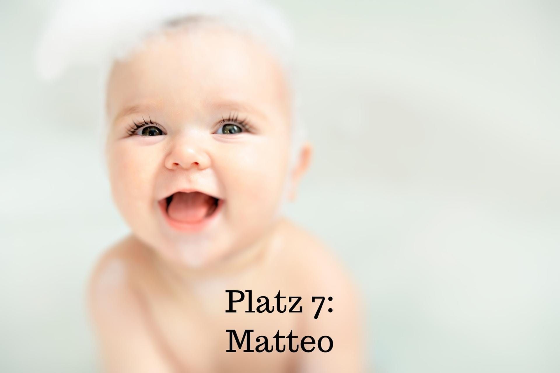 Platz 7: Matteo ist die italienische Form für Matthias und hat eine hebräische Herkunft. Übersetzt bedeutet der Name "das Geschenk Gottes".