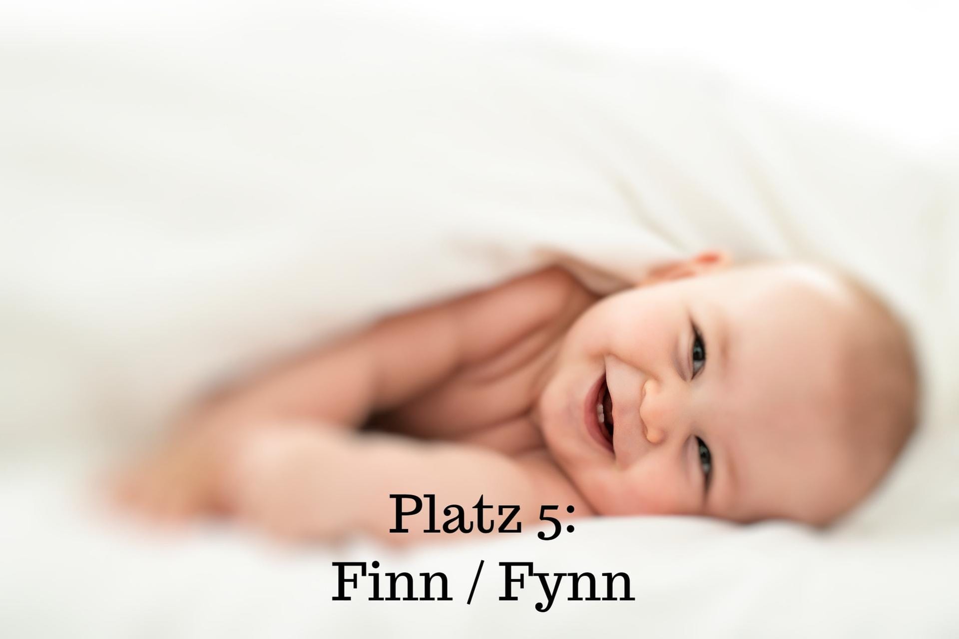 Platz 5: Finn oder Fynn – Der nordische Name bedeutet "der Blonde" oder "der Finne" und kommt besonders häufig in Skandinavien, Irland und Deutschland vor.