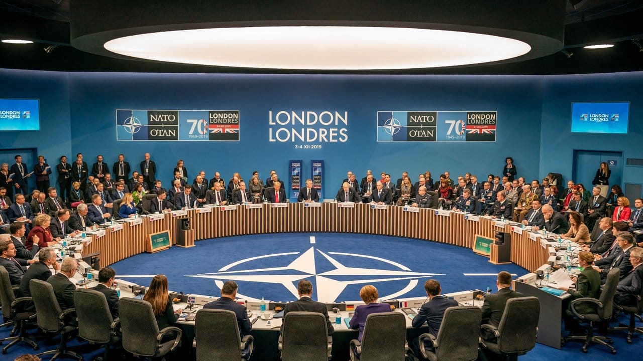 Arbeitssitzung des Nato-Gipfels.