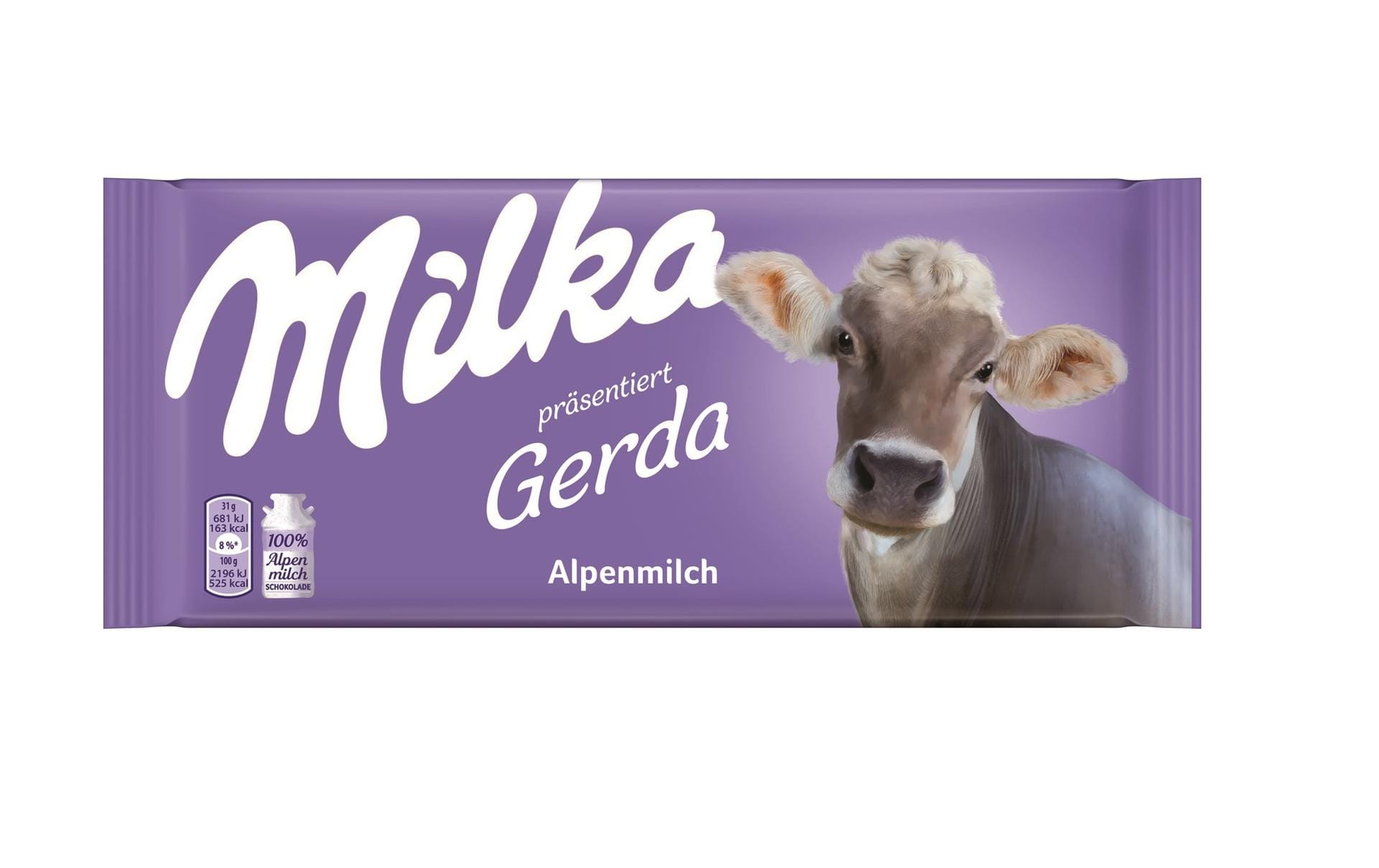 Neue Verpackung Milka Alpenmilch: Im Inneren der Verpackungen gibt es zusätzliche Informationen zu den Kühen.
