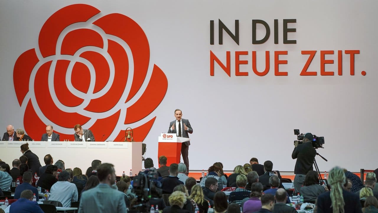 Heiko Maas spricht beim SPD-Bundesparteitag.