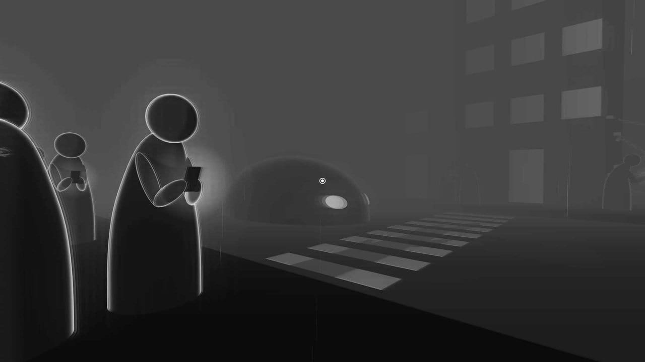 Nut Umrisse, keine Regungen? Die Bilddarstellung in "Fractured Minds" kann teils etwas vestördend sein - und soll es auch. Nut Umrisse, keine Regungen? Die Bilddarstellung in "Fractured Minds" kann teils etwas vestördend sein - und soll es auch.