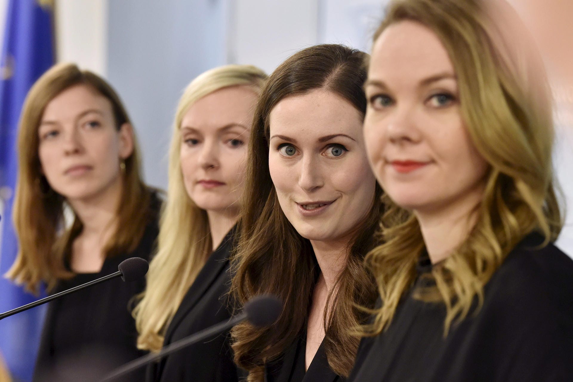 Frauen-Power aus Finnland: Bildungsministerin Li Andersson, Innenministerin Maria Ohisalo, Ministerpräsidentin Sanna Marin und Finanzministerin Katri Kulmuni.
