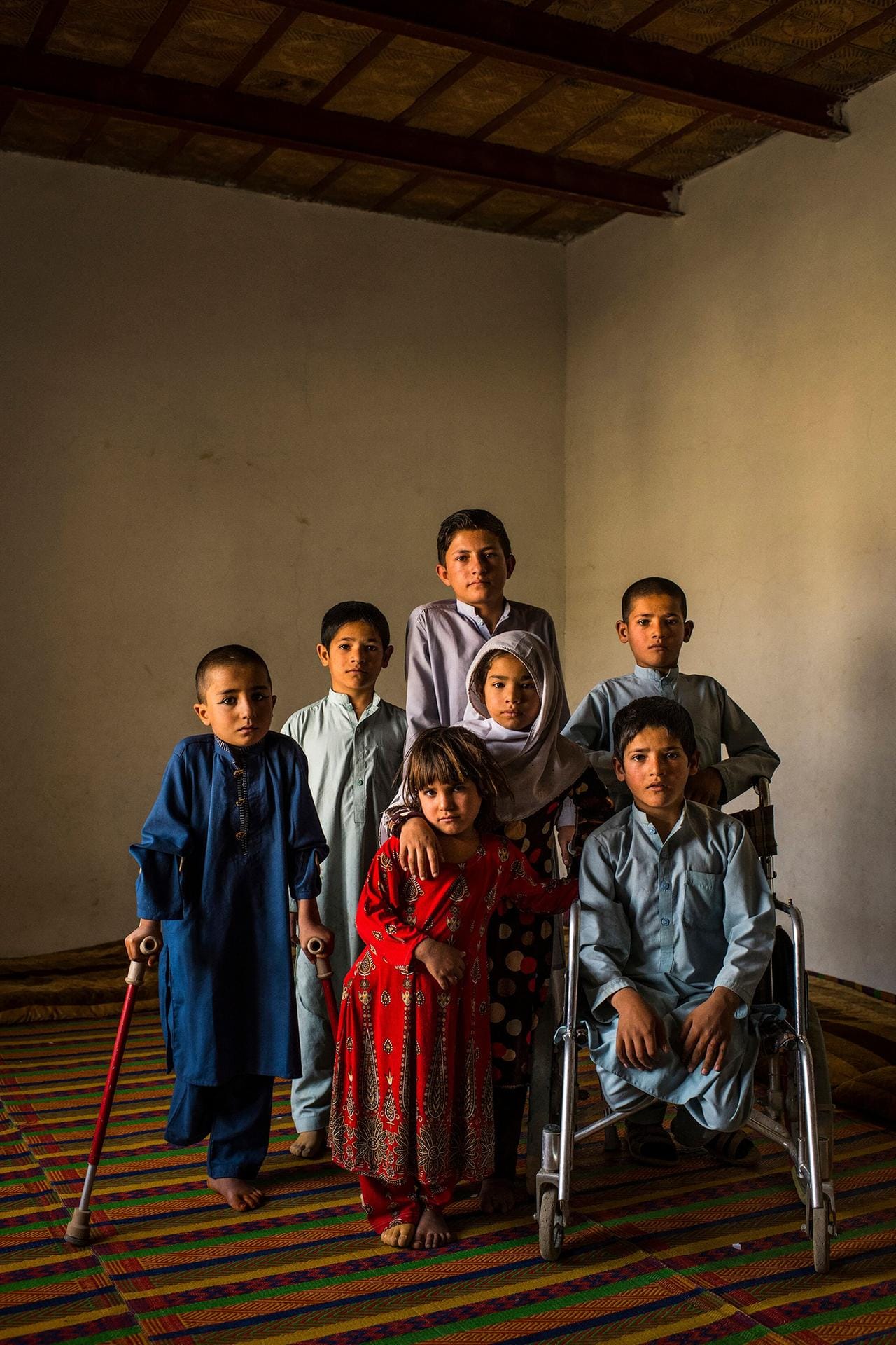 Zweiter Preis Unicef-Foto des Jahres 2019: Sieben afghanische Kinder aus einem Dorf im Distrikt Surkh Rod, die bei der Explosion eines Blindgängers schwer verletzt worden sind.
