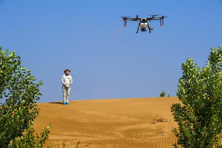 Drohnen zur Aufforstung: Bäume sind ein natürlicher und zuverlässiger CO2-Speicher. Aufforstung kann deswegen einen wichtigen Beitrag zum Klimaschutz leisten. Eine Reihe von Startups hat nun ein Drohnen-System entwickelt, mit dessen Hilfe bis zu 100.000 Bäume am Tag gepflanzt werden können.