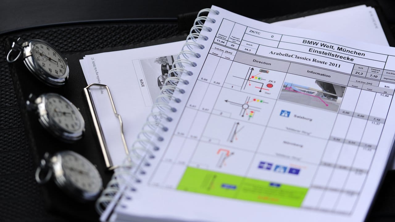 Wo geht's lang: Das sogenannte Roadbook listet detailliert den Streckenverlauf auf. Wo geht's lang: Das sogenannte Roadbook listet detailliert den Streckenverlauf auf.