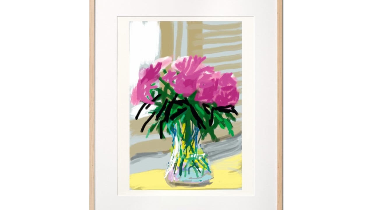 Blumen machen das Leben schön: Art Edition von David Hockney.