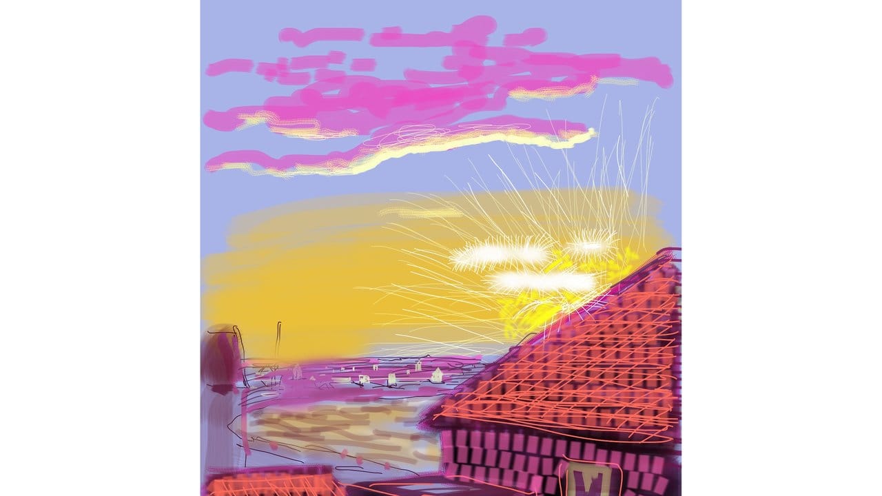 Ein Rausch der Farben: David Hockneys iPad-Zeichnung "No.