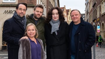 Das Münsteraner "Tatort"-Team bei den Dreharbeiten zur Folge "Limbus".