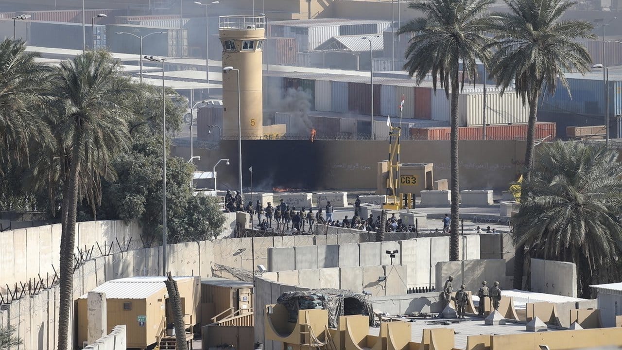 Blick über das Gelände der US-Botschaft in Bagdad.