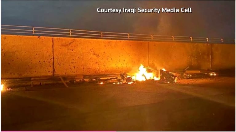 Nacht zum 3. Januar 2020: Der Kommandeur der iranischen Al-Kuds-Brigaden, Ghassem Soleimani, wird durch einen US-Raketenangriff nahe dem Flughafen Bagdads getötet. Die oberste Führung in Teheran droht den USA "schwere Rache" an.