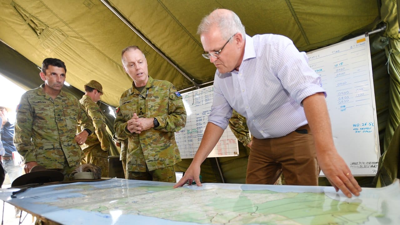 Australiens Premier Scott Morrison im Brandgebiet: Die Wut der Australier über den Regierungschef wächst.
