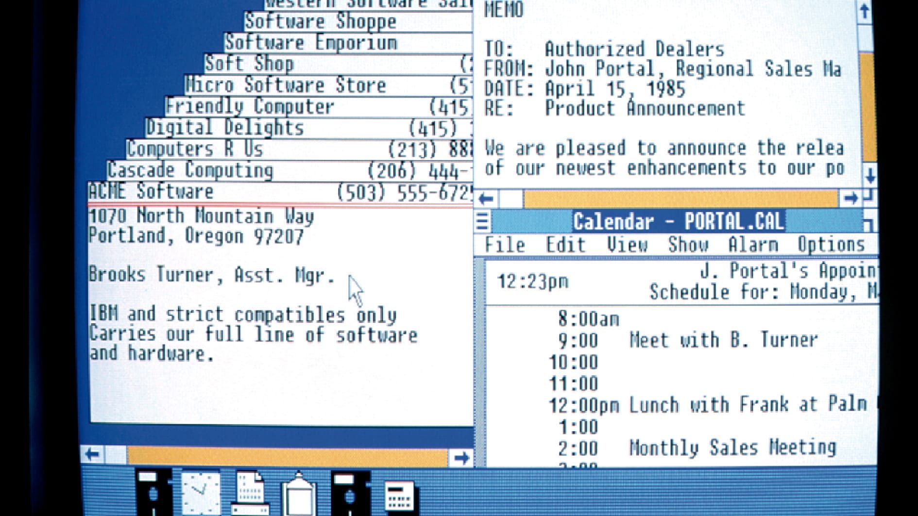 Am 20. November 1985 veröffentlichte die damals noch kleine Softwarefirma Microsoft mit Windows 1.0 die erste grafische Benutzeroberfläche für ihr Betriebssystem MS-DOS. Anwendungen auf MS-DOS-Rechnern ließen sich endlich mit der Maus bedienen und machten die grauen Kisten damit auch für private Verbraucher attraktiv.