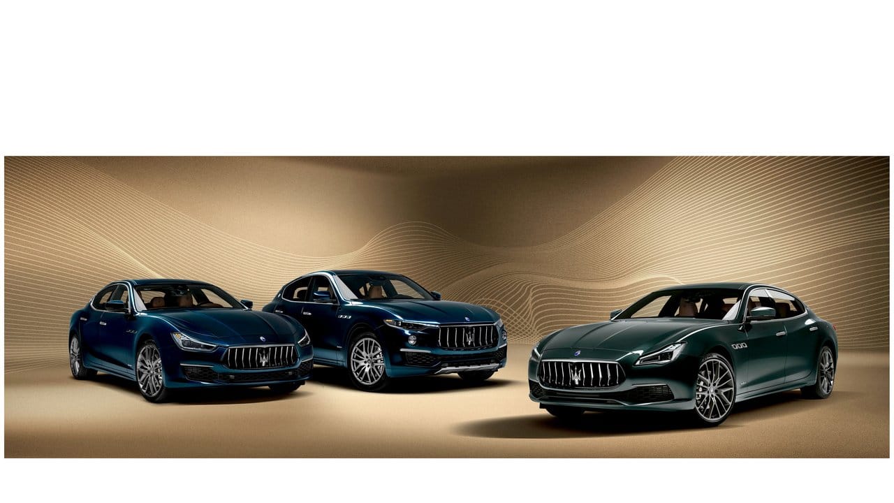 Trio Royale: Maserati legt von Ghibli, Levante und Quattroporte eine limitierte Sonderserie auf.