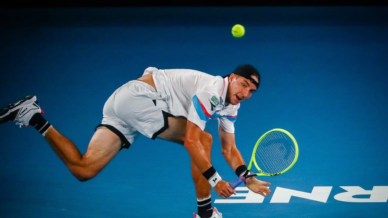 Unterliegt in Runde eins dem Serben Novak Djokovic: Jan-Lennard Struff in Aktion.