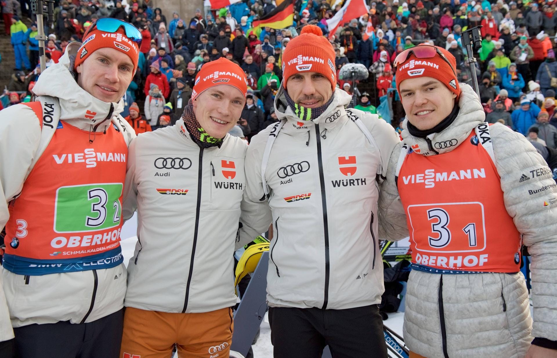 Der Kader der deutschen Biathlon-Herren in der Saison 2019/20: