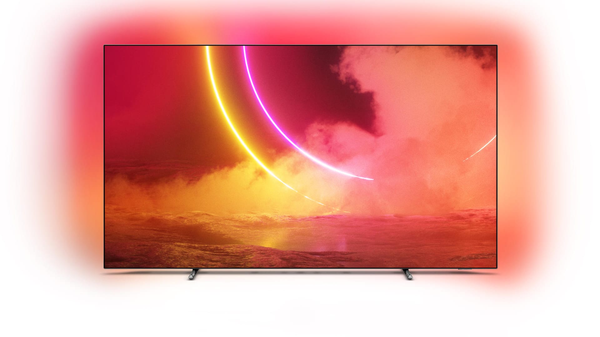 Das Bild zeigt den OLED805. Dieses Gerät und der OLED805 und OLED855 gelten als Highlight unter den neuen Philips-Geräten. Sie kommen mit der vierten Generation des P5-Bildprozessors, der mit künstlicher Intelligenz ausgestattet ist. Die soll das Bild auf Wunsch entsprechend aufwerten und beispielsweise Farben oder Kontrast besser darstellen.