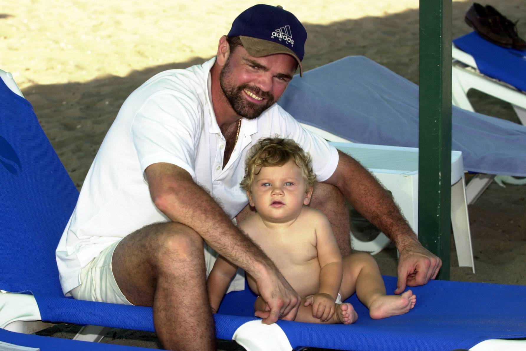 2002: Sven mit seinem Sohn Marc-Steffen.