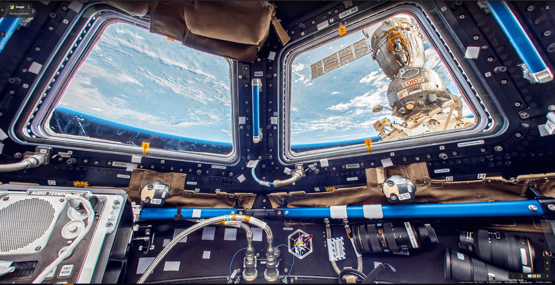 Oben, unten, rechts, links. Selbst in der Kartenapp fällt die Orientierung in der internationalen Raumstation ISS schwer.