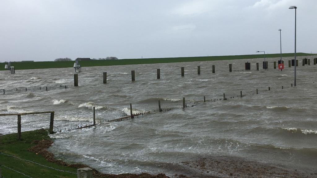 Sturmflut auf Husum