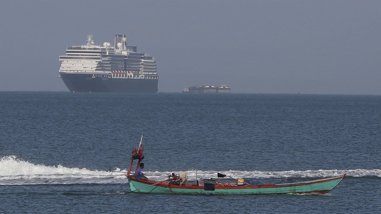 Das Kreuzfahrtschiff "Westerdam" durfte in Kambodscha im Hafen von Sihanoukville anlegen.