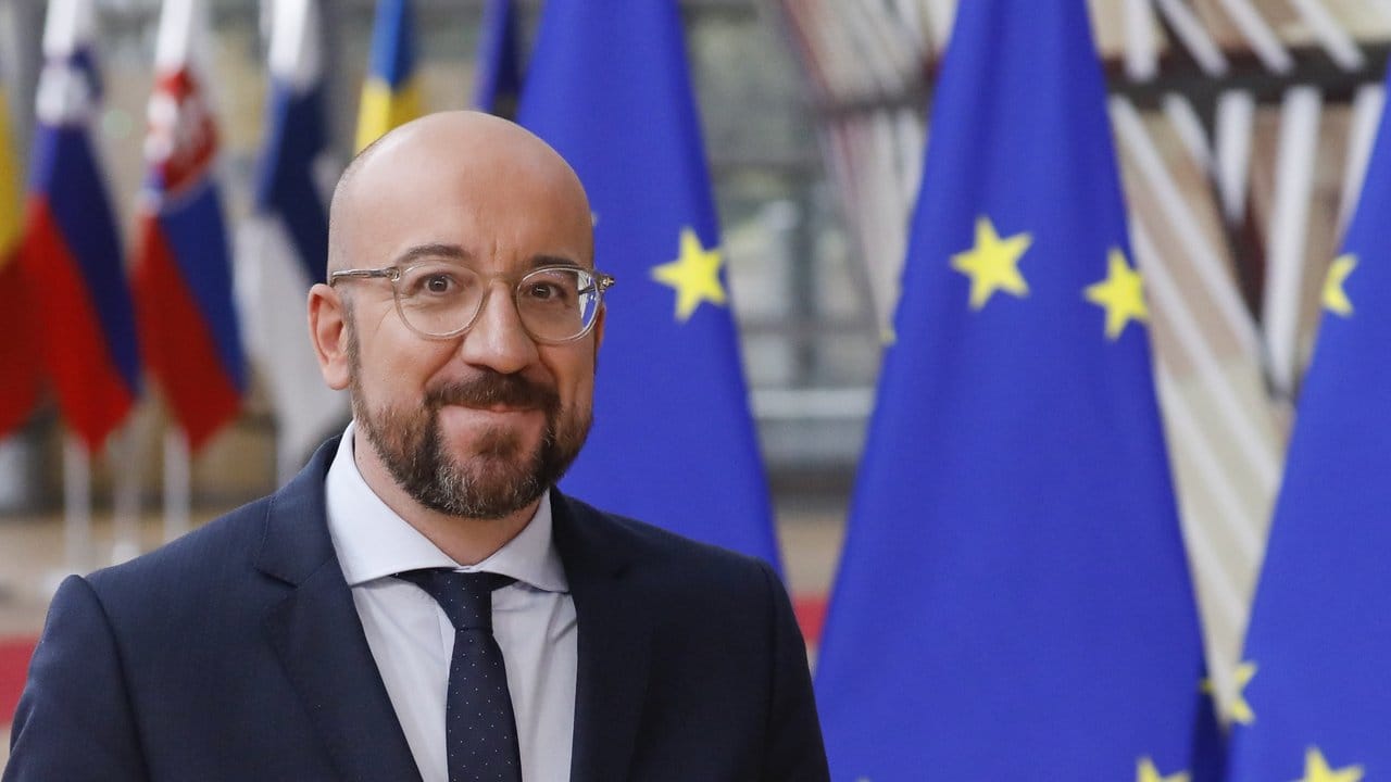 Charles Michel, Präsident des Europäischen Rates, zu Beginn eines außerordentlichen Gipfeltreffens über den europäischen Haushalt 2021-2027 am Sitz der Europäischen Union.