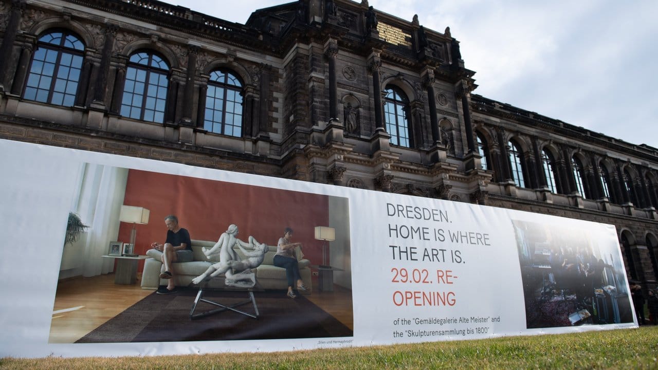 Der Semperbau mit der Gemäldegalerie Alte Meister in Dresden.