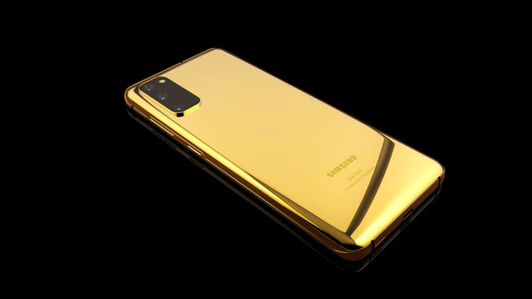 Normalerweise bestehen Smartphones aus Metall oder Kunststoff. Dieses S20 ist mit 24 Karat Gold überzogen. Preis: ca. 3.900 Euro.