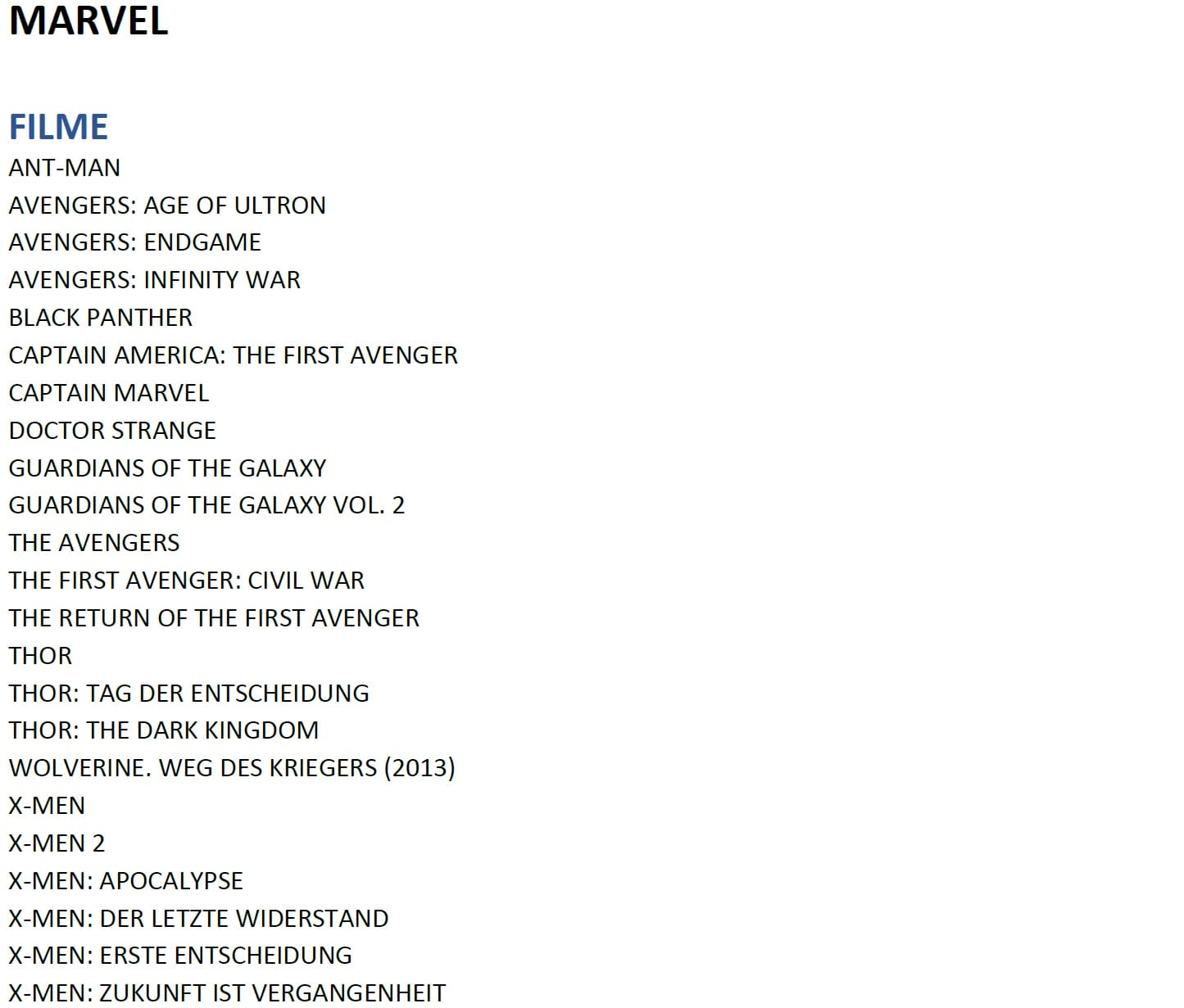 Auch die Marvel-Streifen sind in Disney-Besitz. Entsprechend gibt es einige Superheldenfilme auf dem Dienst.