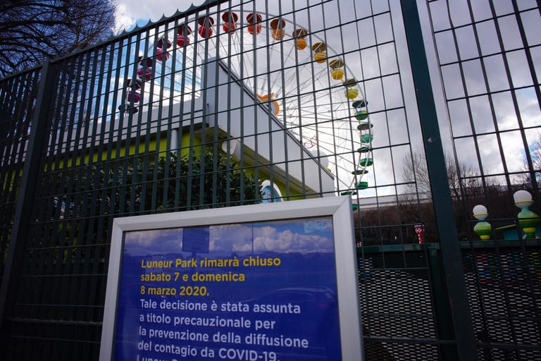 Der Luneur Park in Rom: Der Freizeitpark wurde für ein Wochenende geschlossen, um der Ausbreitung des Virus entgegenzuwirken.