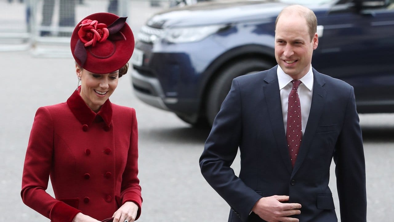Prinz William und seine Frau Catherine bei ihrer Ankunft zum Commonwealth Gottesdienst in der Westminster Abbey. Prinz William und seine Frau Catherine bei ihrer Ankunft zum Commonwealth Gottesdienst in der Westminster Abbey.