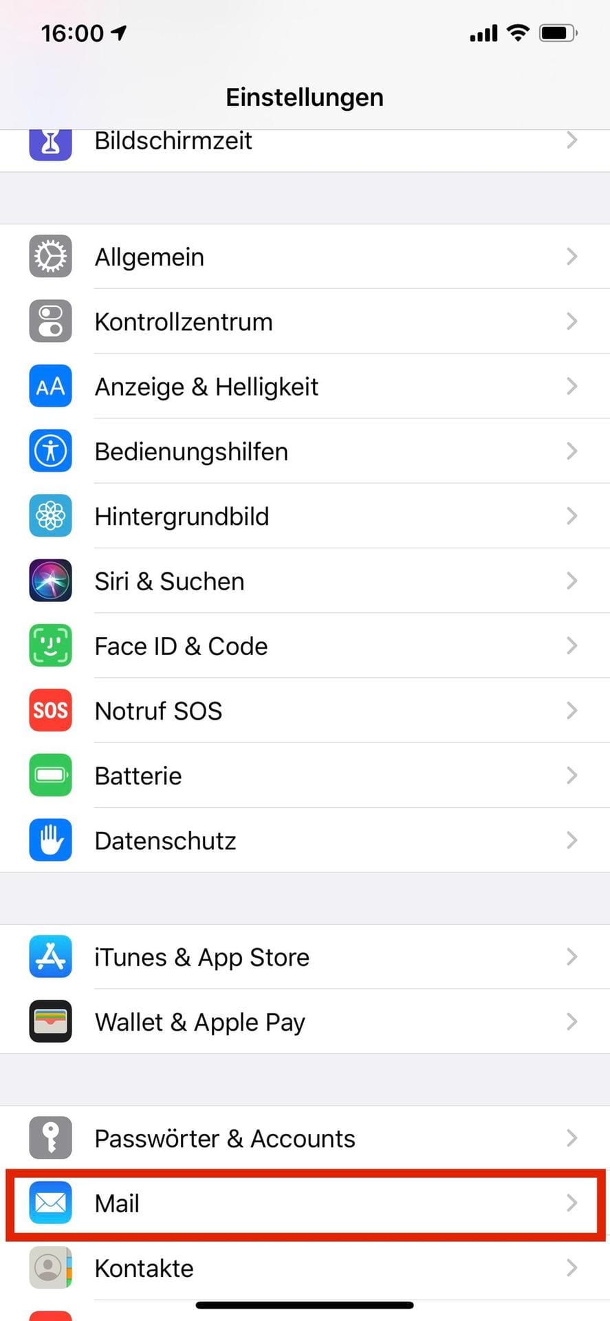 Mobile Signatur ändern auf einem iPhone