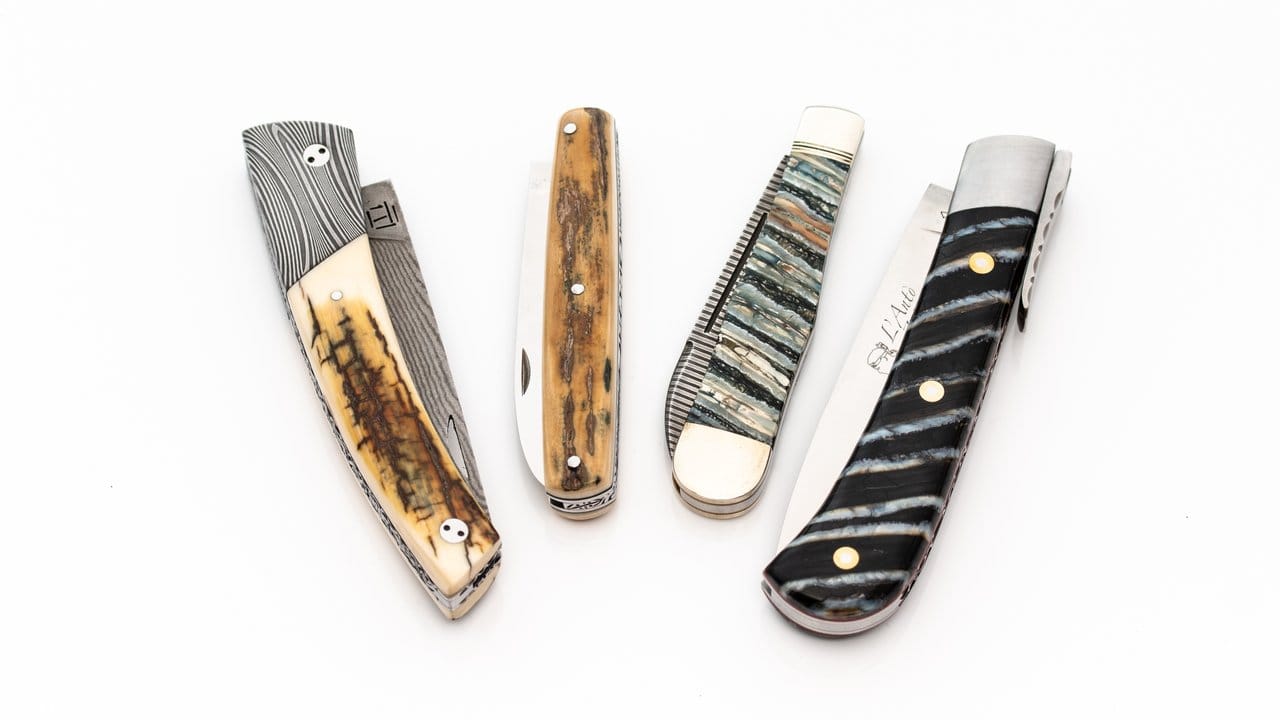 Als trendige Sammlerstücke gelten Taschenmesser mit Griffen aus Mammut-Elfenbein oder -Backenzahn.