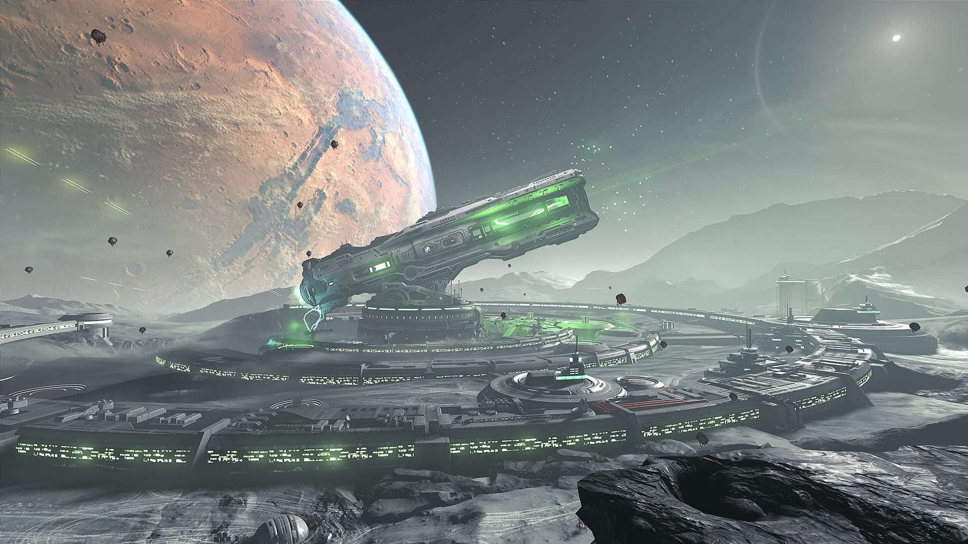 Feuer frei? «Doom Eternal» spielt in der fernen Zukunft – schwer bewaffnete Raumstationen inklusive.