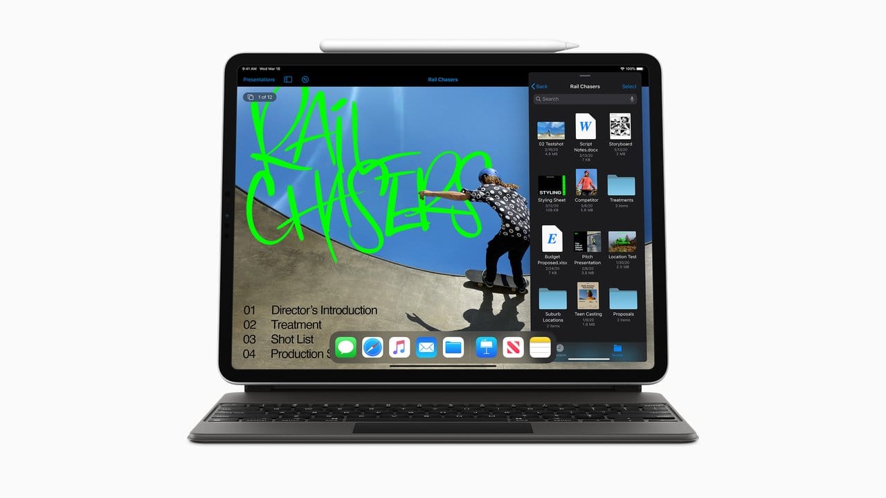 Das iPad Pro uterstützt nun auch die Steuerung per Trackpad - wie bei einem Notebook.