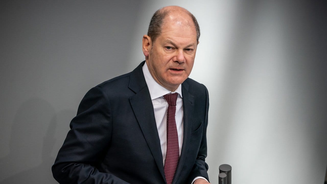 Vizekanzler Olaf Scholz: "Vor uns liegen harte Wochen. Vizekanzler Olaf Scholz: "Vor uns liegen harte Wochen.